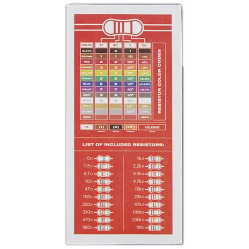 1/4W Resistor Kit (500pk) 1/4W 抵抗セット (500個パック)