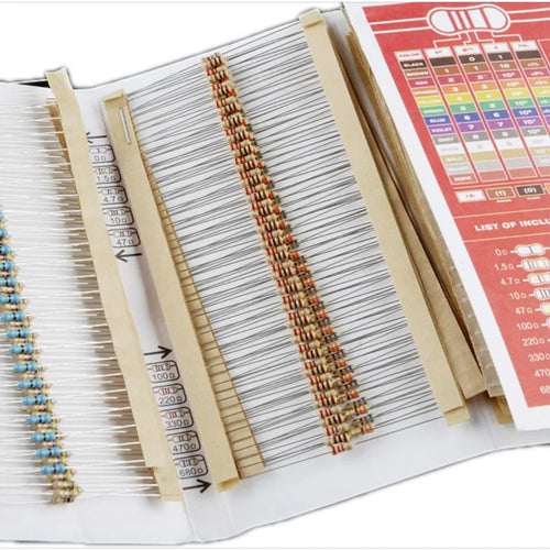 1/4W Resistor Kit (500pk) 1/4W 抵抗セット (500個パック)