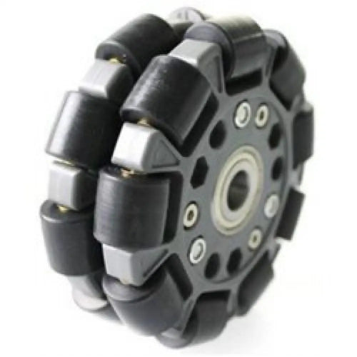 100mm Double Plastic Omni Wheel w/ Central Bearing 100mm ダブルプラスチックオムニホイール、センターベアリング付き