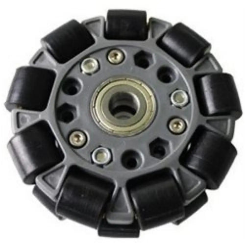 100mm Double Plastic Omni Wheel w/ Central Bearing 100mm ダブルプラスチックオムニホイール、センターベアリング付き