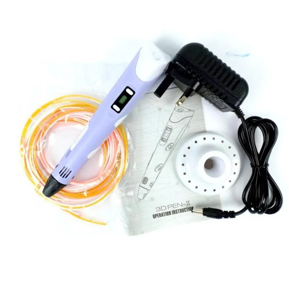 12V 3Dプリントペン V2 PLAフィラメント付き (UKプラグ) - RobotShop