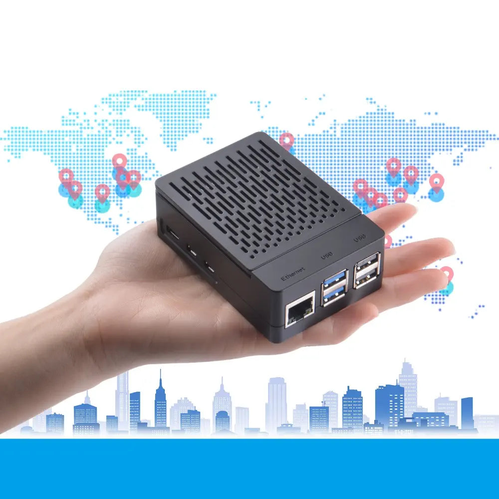 52Pi ABS Raspberry Pi 5 ケース、Armor Lite V5 クーラー付き (US