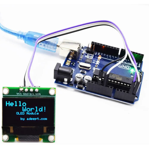 Adeept 0.96in OLED Module 128x64 SSD1306 I2C Serial Self-Luminous Display (4x) Adeept 0.96インチ OLEDモジュール 128 x 64 SSD1306 I2Cシリアル 自発光型ディスプレイ (4x)