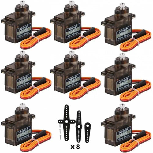 Adeept AD002 Servo Motor for RC Robot Car (8x) Adeept AD002 サーボモータ RCロボットカー用 (8個入り)