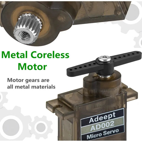 Adeept AD002 Servo Motor for RC Robot Car (8x) Adeept AD002 サーボモータ RCロボットカー用 (8個入り)