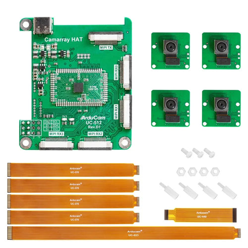 ArduCam 8MP*4 IMX219 Quadrascopic Camera Bundle ArduCAM 8MPx4 IMX219 四眼カメラバンドル