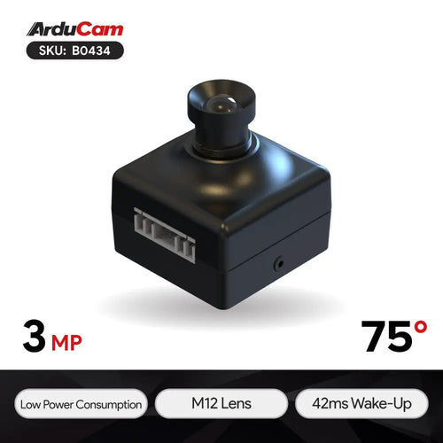 ArduCam Mega 3MP SPI カメラモジュール (M12レンズ付き) マイクロコントローラ用 ArduCam Mega 3MP SPI カメラモジュール (M12レンズ付き) マイクロコントローラ用
