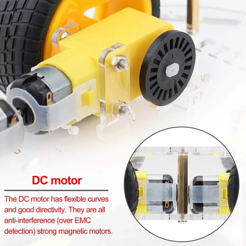 DIY Robot Car Smart Chassis Kit w/ Speed Encoder 4W 2-Layer for Arduino, RPi Arduino、RPi用 DIYロボットカースマートシャーシキット(スピードエンコーダ付き 4W 2層)