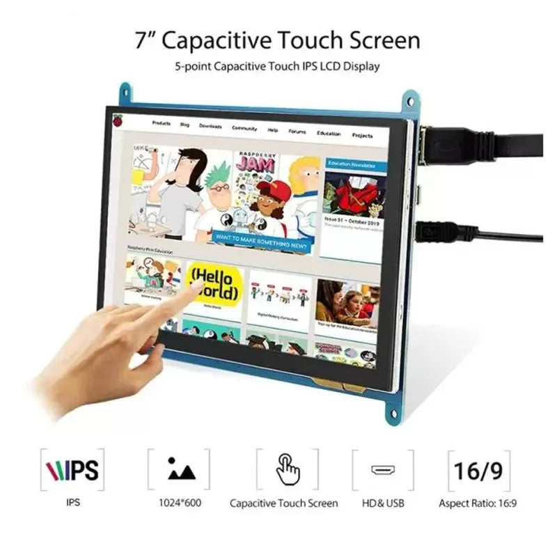 Elecrow RC070 7inch 1024 x 600 HDMI LCDディスプレイ（タッチパネル