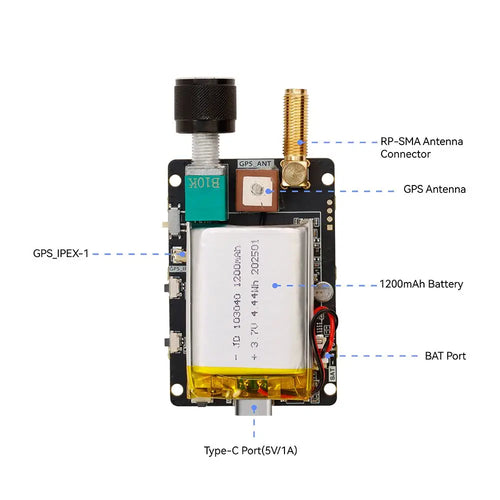 Elecrow ThinkNode M1 LoRa Meshtastic Transceiver 1.54 Elecrow ThinkNode M1 LoRa Meshtasticトランシーバ (1.54インチ EPDディスプレイ GPS機能付き nRF52840、ケースなし、915MHz)