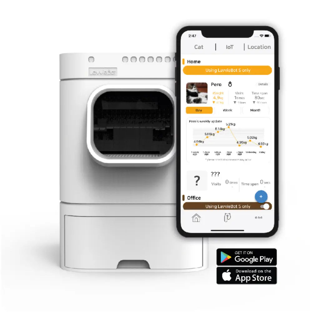 LavvieBot 自動猫トイレ ホワイト LavvieBot 自動猫トイレ ホワイト LavvieBot 自動猫トイレ ホワイト