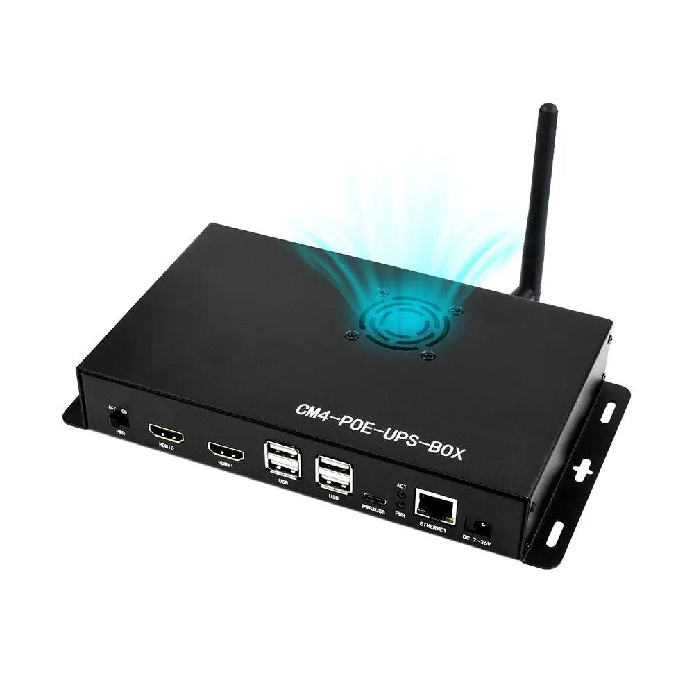 Waveshare RPi CM4用 PoE UPS ミニコンピュータ（GBイーサネット、HDMI 2ポート、USB2.0 4ポート搭載）（US） -  RobotShop