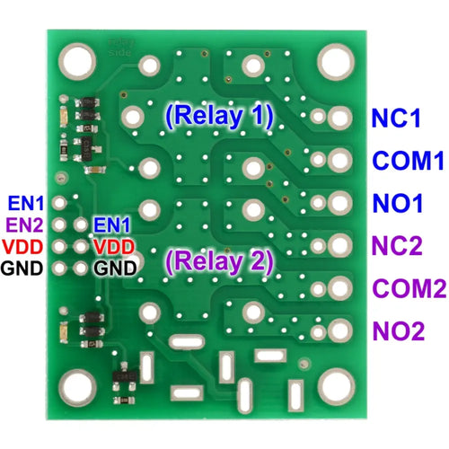 Pololu Basic 2-Channel SPDT Relay Carrier w/ 5VDC Relays (Partial Kit) Pololu ベーシック 2 チャンネル SPDT リレー キャリア (5VDC リレー付き) (部分キット)
