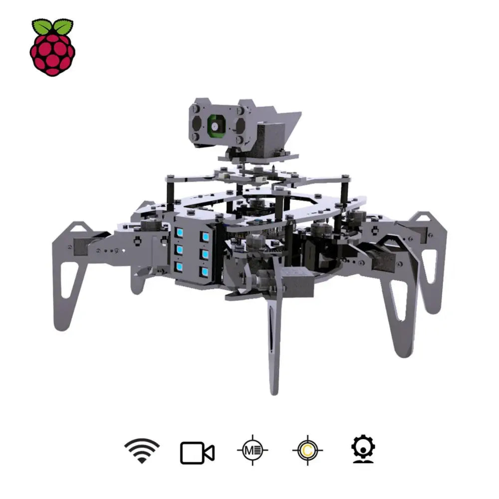 Adeept RaspberryPi用 RaspClaws 六脚スパイダロボットキット - RobotShop