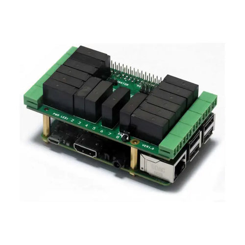 Sequent Microsystems 16 Relays 2A/24V 8-Layer Stackable HAT for Raspberry Pi Sequent Microsystems 16リレー 2A / 24V Raspberry Pi用 8層スタッカブルHAT