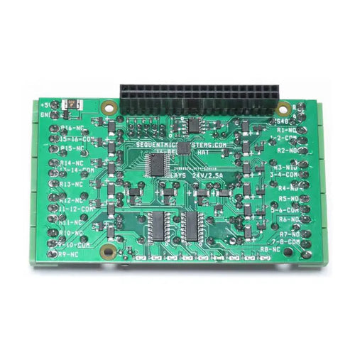 Sequent Microsystems 16 Relays 2A/24V 8-Layer Stackable HAT for Raspberry Pi Sequent Microsystems 16リレー 2A / 24V Raspberry Pi用 8層スタッカブルHAT