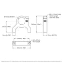 ServoCity 1400シリーズ 1-サイド、2-ポスト クランプマウント (ボア径 15mm)