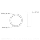 ServoCity 1522 シリーズ 8mm ID スペーサー (外径 10mm、長さ 3mm) - 4 個パック