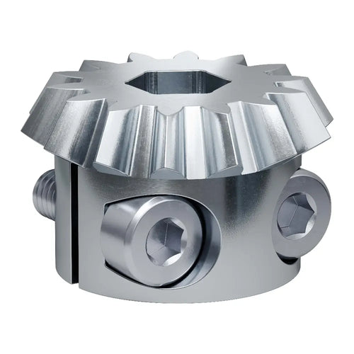 ServoCity 2306 Series, MOD 1.5, Clamping Pinion Bevel Gear (8mm REX™ Bore, 14 Tooth) ServoCity 2306 シリーズ スチール、MOD 1.5、クランプ ピニオン ベベル ギア (8mm REX™ ボア、14 歯)