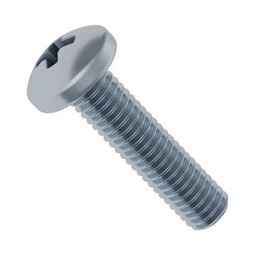 ServoCity M3 x 0.5mm Zinc-Plated Pan Head Screw (12mm Length) - 6 Pack ServoCity M3 x 0.5mm 亜鉛メッキ なべ頭ネジ (長さ 12mm) - 6 個パック