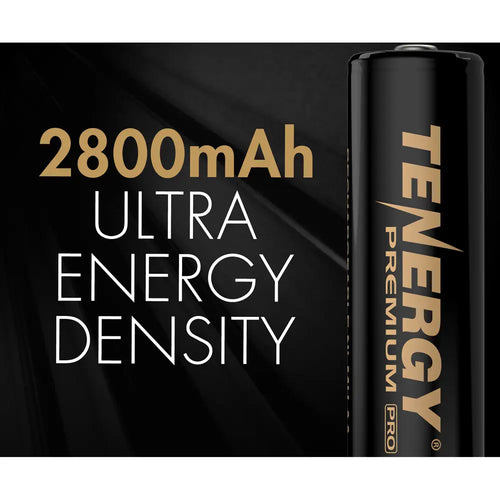 Tenergy PRO Rechargeable AA Batteries, 2800mAh NiMH (4x) Tenergy PRO 充電式単三電池、2800mAh ニッケル水素 (4個)