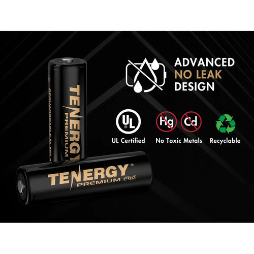 Tenergy PRO Rechargeable AA Batteries, 2800mAh NiMH (4x) Tenergy PRO 充電式単三電池、2800mAh ニッケル水素 (4個)