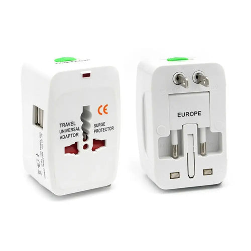 Universal Plug Adapter w/ Dual USB Port (EU/US/UK/AU) デュアルUSBポート付き 電源プラグ変換アダプタ(EU / US / UK / AU)