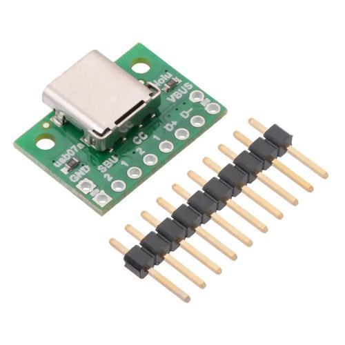Pololu USB 2.0 Type-C Connector Breakout Board Pololu USB 2.0 Type-C コネクタブレークアウトボード
