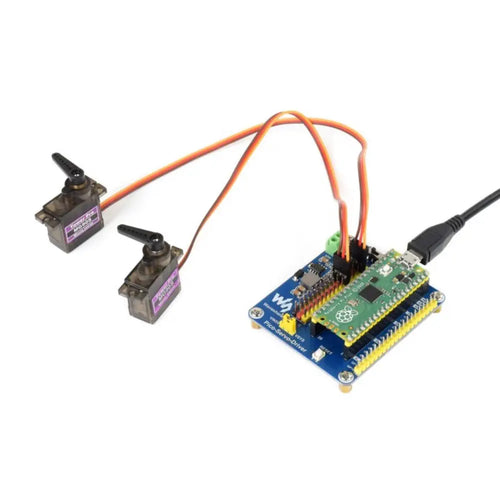 Waveshare Servo Driver Module for RPi Pico, 16CH, 16-bit Resolution Waveshare Raspberry Pi Pico用サーボドライバモジュール、16CH、16ビット分解能