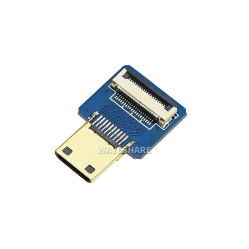 Waveshare DIY HDMI Cable: Mini HDMI Adapter Horizontal Waveshare DIY HDMIケーブル: ミニHDMIアダプター水平