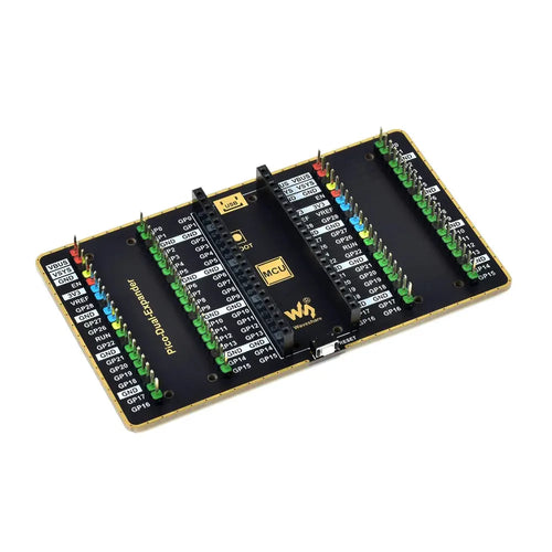 Waveshare Dual GPIO Expander for Raspberry Pi Pico, 2 Sets of Male Headers Waveshare デュアル GPIO エクスパンダー (Raspberry Pi Pico 用)、オス ヘッダー 2 セット