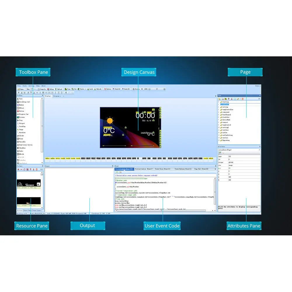 Nextion 10.1 Inch NX1060P101 Intelligentシリーズ 抵抗膜式 HMI タッチディスプレイ