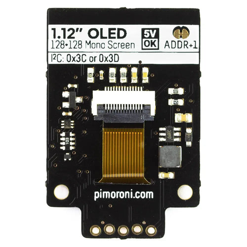 1.12インチ モノクロOLED (128x128、白/黒) ブレイクアウト SPI