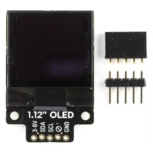1.12インチ モノクロOLED (128x128、白/黒) ブレイクアウト SPI