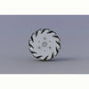 127mmアルミ製メカナムホイール、ベーシックローラー（左2個、右2個）付き