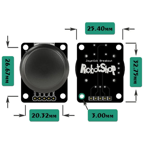 RobotShop 2軸ジョイスティックモジュール ボタン付き