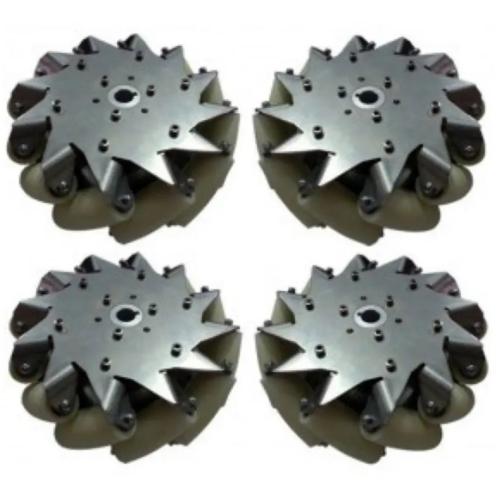 203mm スチール製メカナムホイールセット（左2個、右2個）