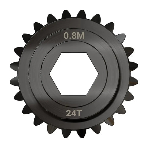 2317 シリーズ MOD 0.8 スチール マイター ギア (セット スクリュー、8mm REX™ ボア、24 歯)