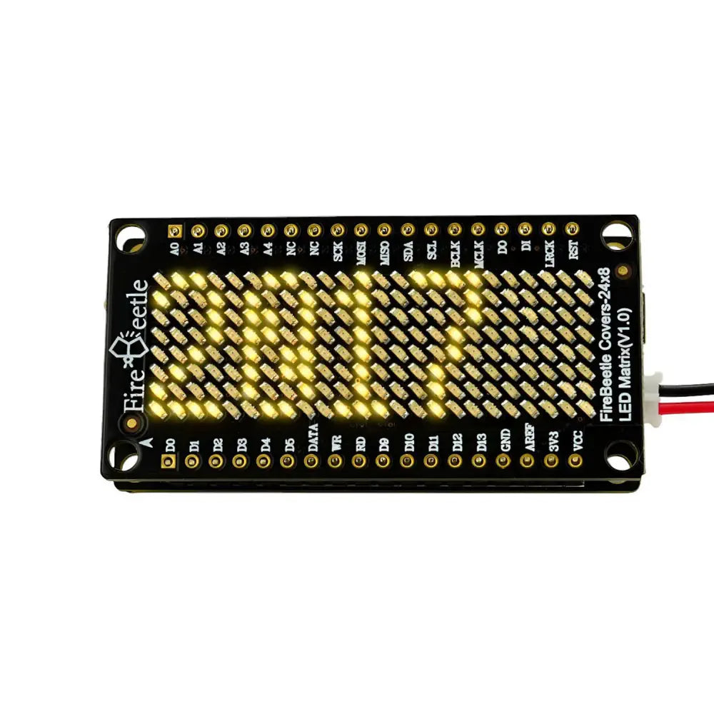 24×8 LED マトリックス (黄色) - FireBeetle カバー