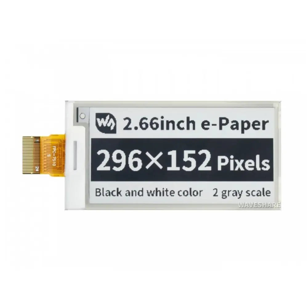 296 x 152 2.66inch 電子ペーパー E-Ink Rawディスプレイパネル モノクロ