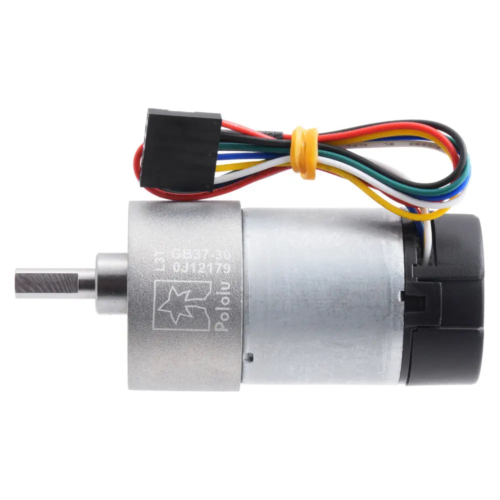 30:1 メタルギアモータ D37 x L68mm、64CPRエンコーダ付き (ヘリカルピニオン)
