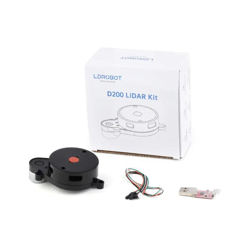 360° 全方向三角測量Lidar、8m、D200 開発キット（LD14P Lidar搭載）