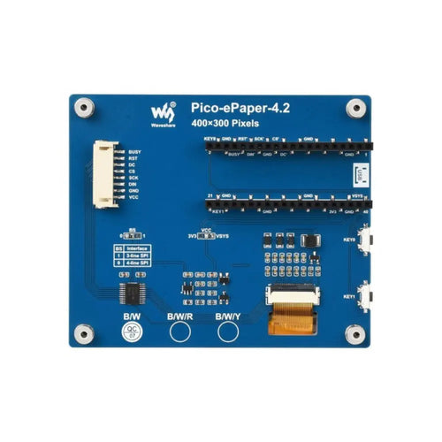 4.2 inch 電子ペーパディスプレイモジュール 400 x 300 モノクロ SPI Raspberry Pi Pico用