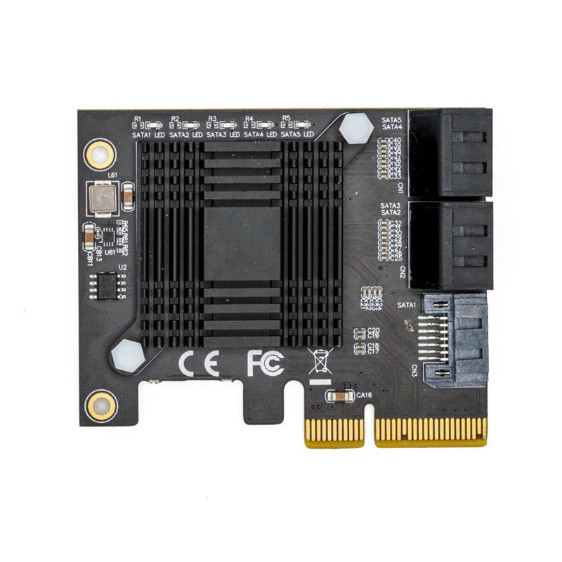 5ポート PCle SATAアダプタ - PCI Express x1～x5 SATA