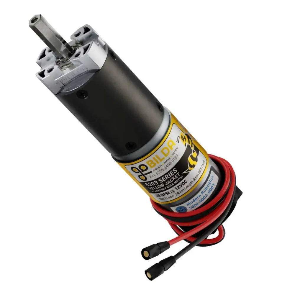 5203シリーズ Yellow Jacket 遊星歯車モータ (188:1 30RPM 3.3～5V エンコーダ)