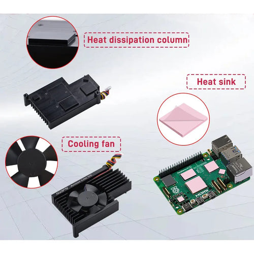 52Pi Armor Lite V5 ヒートシンク（Raspberry Pi 5用、3510ファン内蔵）