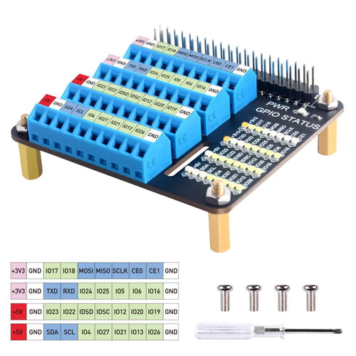 52Pi GPIO ネジ端子HAT (Raspberry Pi用)