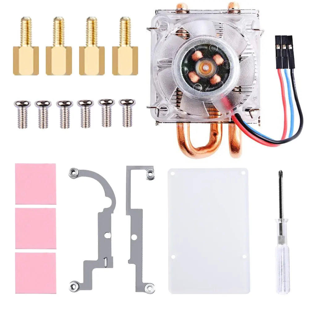 52Pi 薄型ICEタワー (RGB LED ライト冷却ファン搭載、 Raspberry Pi 4B / 3B+ / 3B用)