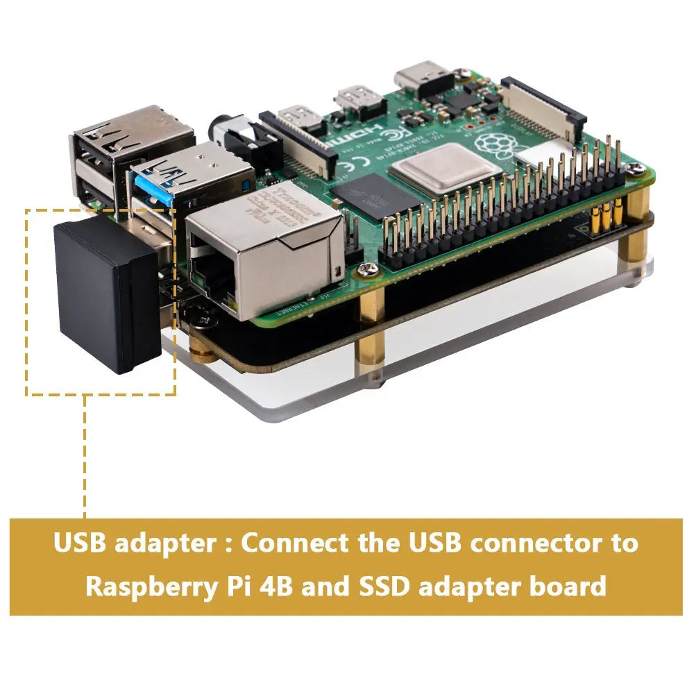 52Pi M.2 NVME SSDアダプタボード (Raspberry Pi用)