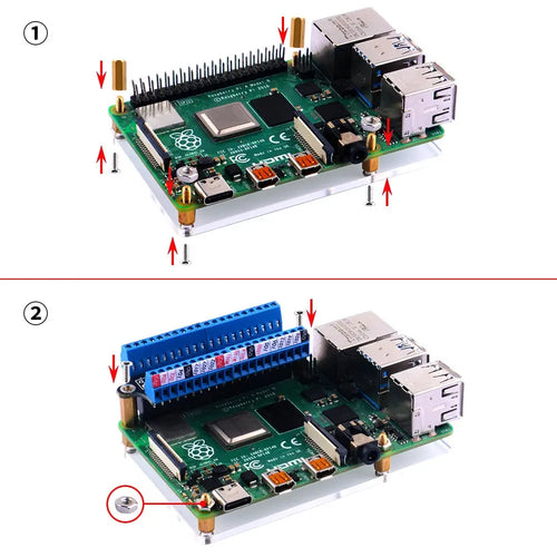 52Pi ミニターミナルブレイクアウトボード (Raspberry Pi 4B / 3B / 2B / 1B+ / Zero W用)